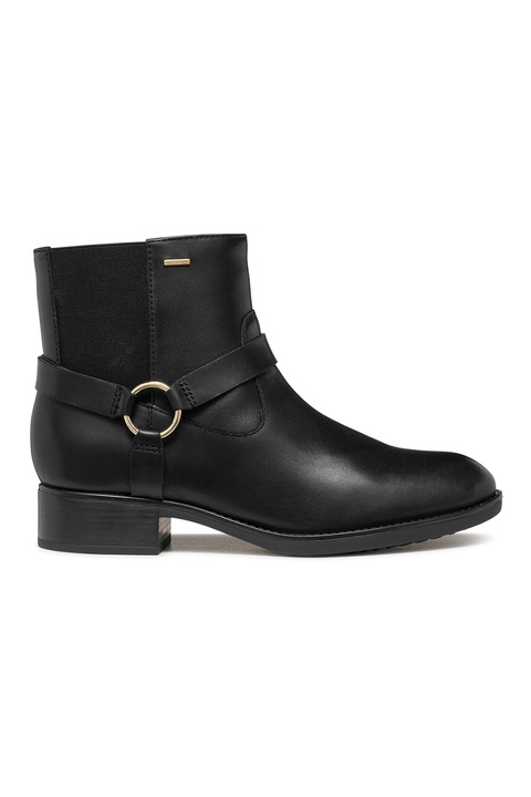 Geox, Ghete de piele cu insertie elastica, Negru