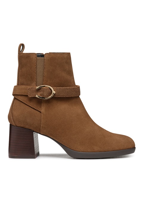 Geox, Botine de piele intoarsa, Caramel