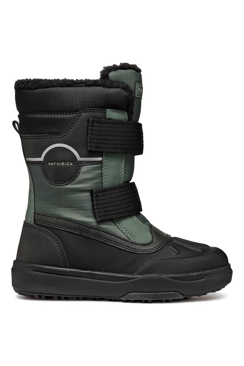 Geox, Cizme mid-calf de iarna impermeabile, Verde/Negru
