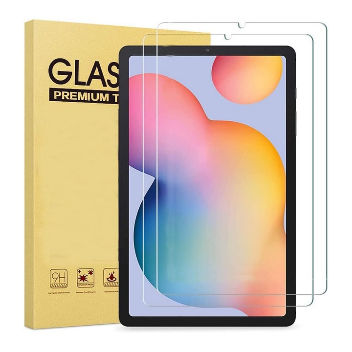 Set 2 Folie Tempered Glass pentru Samsung Tab S6 Lite 10.4 inch 2024/2022/2020, Sticla Securizata, enkourakoko®