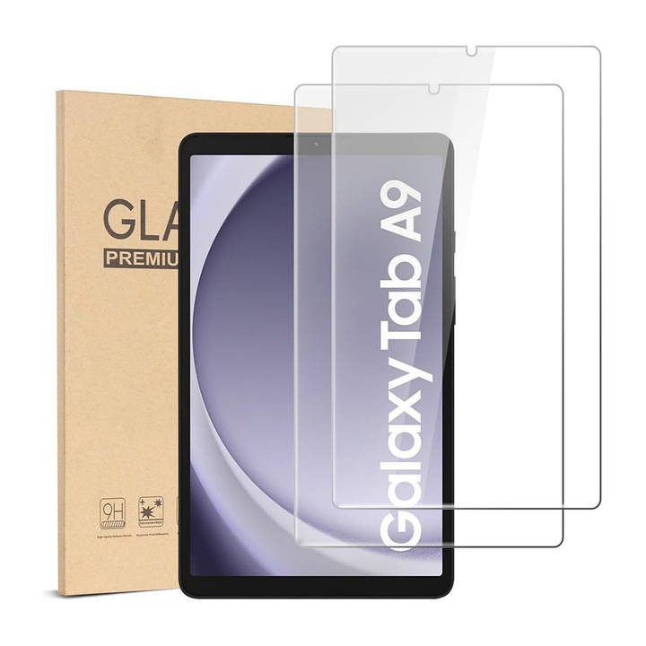 Комплект от 2 фолиа от закалено стъкло за Samsung TAB A9 8,7 инча Secure Glass, enkourakoko