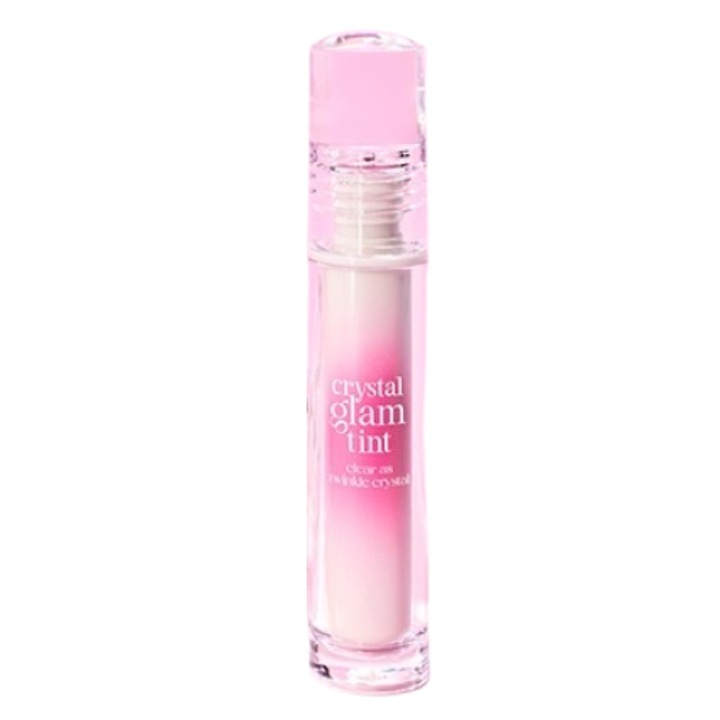 Ruj Clio Crystal Glam Lip Tint 14 Heart Pink Diamond, Luxury Koshort Special Edition