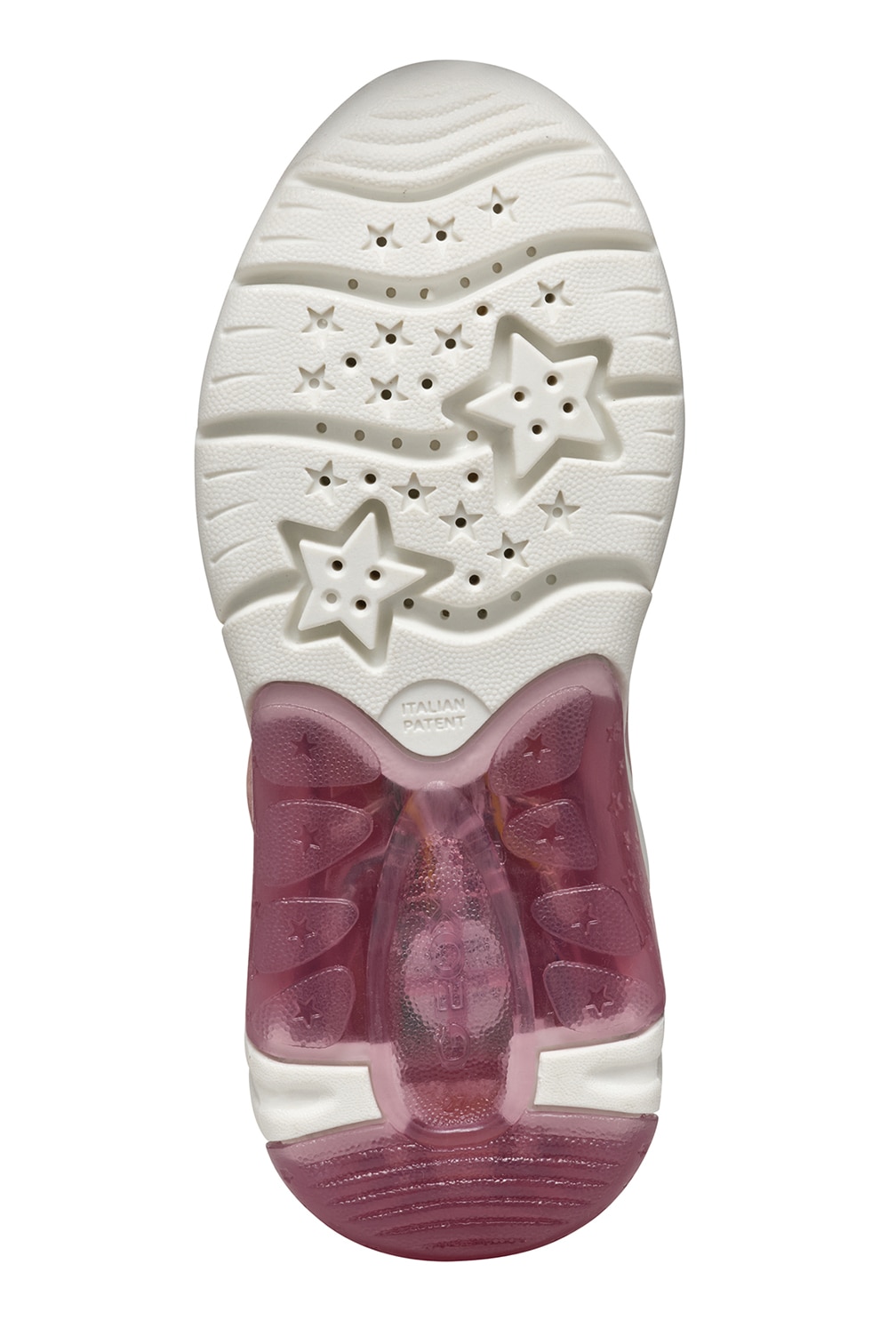 Geox, Pantofi sport cu model Alice in Wonderland, Auriu, Roz