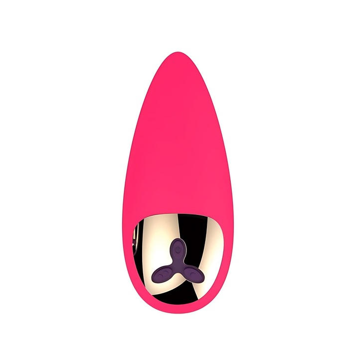 Vibrátor, Bezlya, élelmiszer minőségű szilikon + ABS, rózsaszín, 8 cm