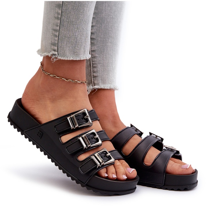 Дамски чехли Zaxy черни, Черен, 39