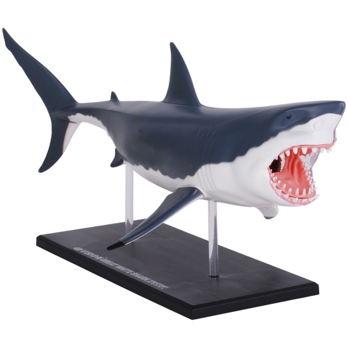 Jucarie educativa, figurina anatomica Mappy 4D Vision Animal - Marele Rechin Alb, 20 piese detasabile