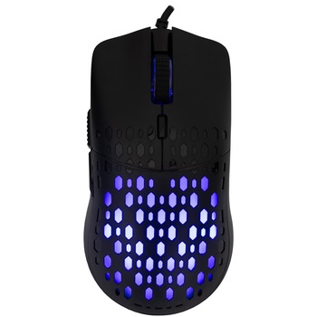 Mouse Gaming cu fir Barracuda OCTOPUS, 3200 DPI, 125Hz, 30IPS, 8G, Chipset INSTANT 603EP, Switch-uri HUANO, 7 Culori LED, Cablu 1,5m PVC, 70g, Negru