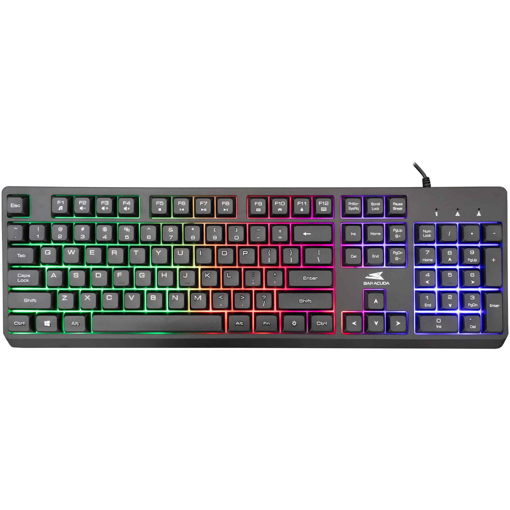 Tastatura Gaming cu fir Barracuda STARFISH, Layout US, 19 Taste