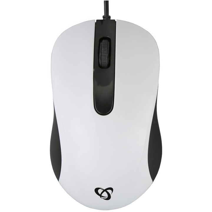 Мишка Sbox M-901, С кабел, Амбидекстър, 1000DPI, Оптичен сензор, Кабел 1.5м, 88 гр., Бял