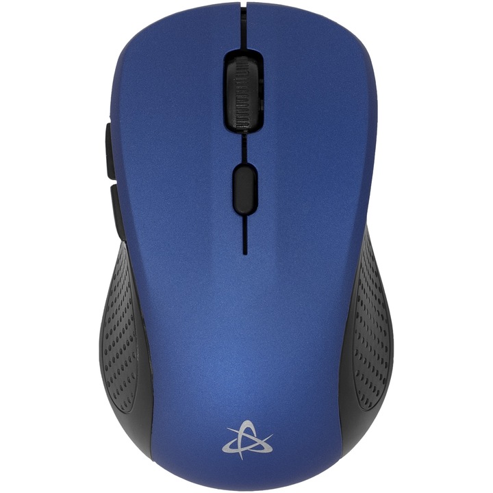 Безжична мишка Sbox WM-993, 1600DPI, 6D оптичен сензор, Dongle Nano 2.4Ghz., 6 бутона, 129 гр., Гумено покритие, Син