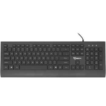 Tastatura cu fir Sbox K-33, QWERTY US Layout, 105 Taste, Ajustare pe Inaltime, Cablu 1.5m, USB, Neagra