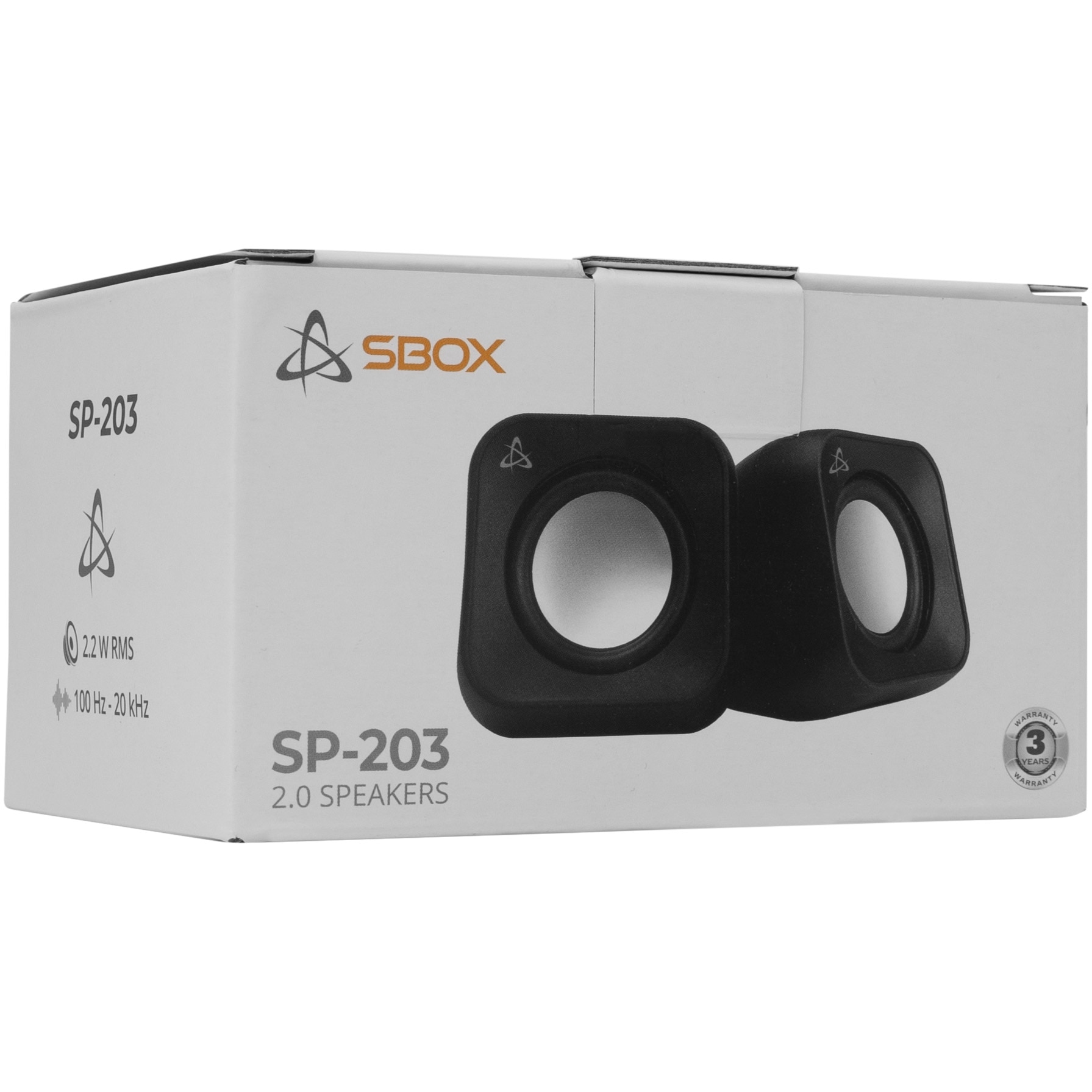 spinbox　2個セット Boxe PC 2.0 Sbox SP-203, 2 x 2.2W, Alimentare USB, Interfata Audio