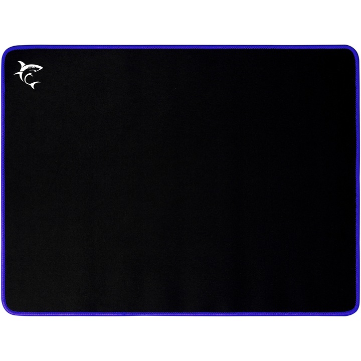 Mousepad White Shark BLUE KNIGHT, Suprafata Textila, Baza Cauciucata Anti-Alunecare, Dimensiuni 40 x 30 x 0.3cm