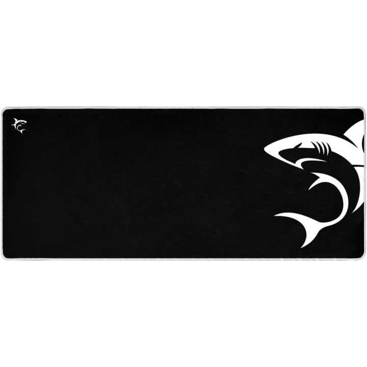 Mousepad White Shark XL, Suprafata Textila, Baza Cauciucata Anti-Alunecare, Dimensiuni 80 x 35 x 0.3cm