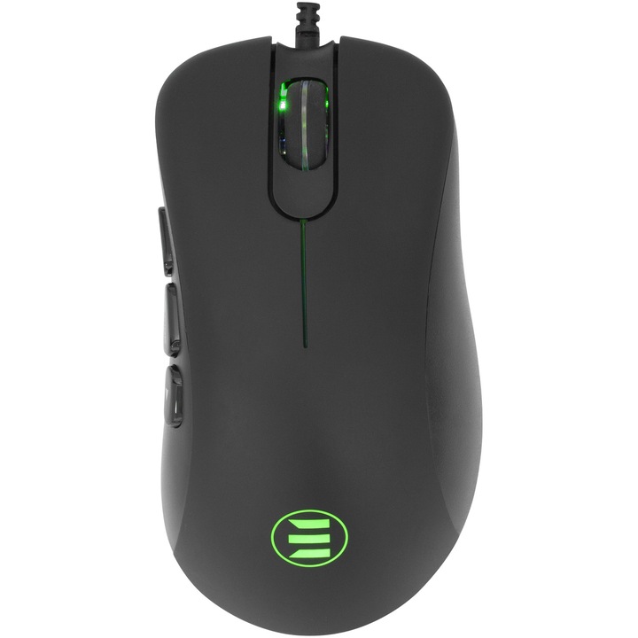Mouse Gaming cu fir White Shark AIKUCHI, 7.200 DPI, 1.000Hz, 30G, Chipset PIXART 3330, Switch-uri HUANO 20 M, Butoane Programabile, RGB LED, Cablu braided 1,8m, 150gr., Negru