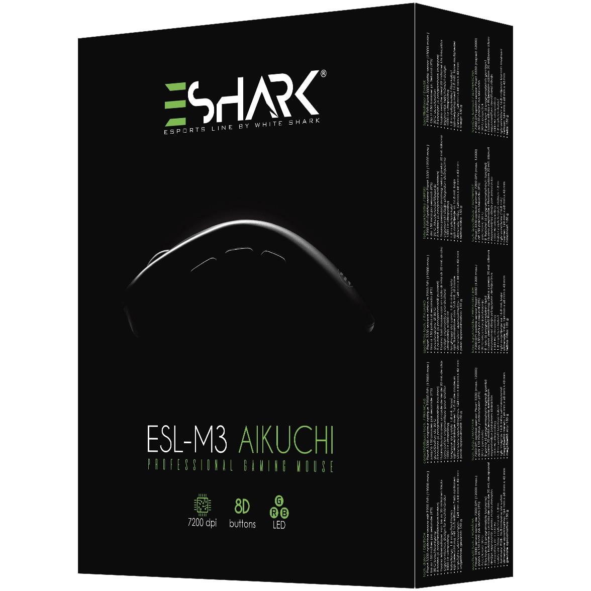 Mouse Gaming cu fir White Shark AIKUCHI, 7.200 DPI, 1.000Hz, 30G