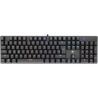 Tastatura Mecanica Gaming cu fir White Shark COMMANDOS ELITE, Mechanical GLORY Blue Switch, Full Layout US, 25 Taste Anti-Ghosting, Taste Iluminate Rainbow LED, Cablu braided 1.5m, Baza Metalica, Neagra