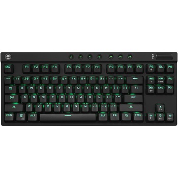 Tastatura Mecanica Gaming cu fir White Shark KODACHI, Red OUTEMU Switch, Tip TKL Compact Carry-On, FULL Anti-Ghosting, Taste Iluminate Per-Key RGB LED, 9 Taste si 10 Blue Switch Suplimentare, Cablu Braided 2m USB-C-USB-A Detasabil, Negru