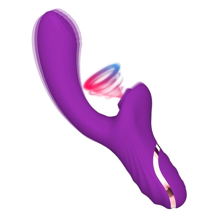 Vibrátor, FairyKiss, 10 működési mód, lila, 24x4,2cm