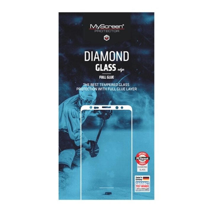 Myscreen diamond glass edge képernyővédő üveg, 2.5d, 0.33mm, 9h, fekete, kompatibilis: Tecno Pova 5 Pro / Spark 10 Pro
