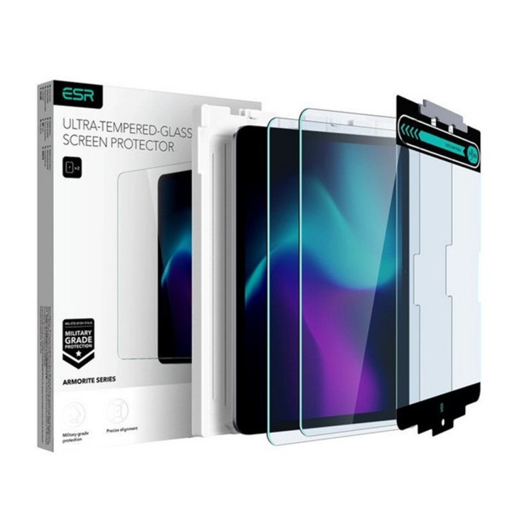 Esr armorite képernyővédő üveg 2db, 2.5d, 9h + segédkeret, átlátszó, kompatibilis: Apple IPAD Pro 13, 2025, / IPAD Pro 13, 2024