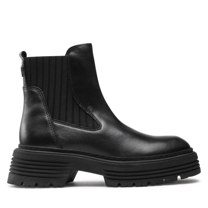 Ghete dama Marco Tozzi, 303471019, Piele naturala, 41 EU, Negru