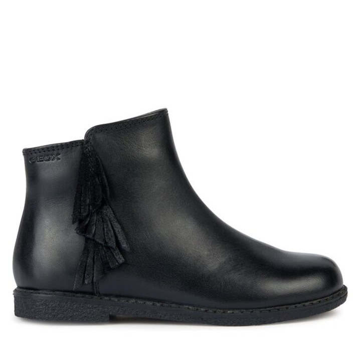 Ghete copii Geox, Piele naturala, Negru, Negru