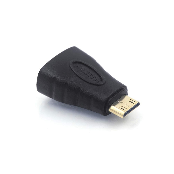 HDMI адаптер, EXPGlobal, mini HDMI мъжки към HDMI женски, 4K UHD, ARC, черен