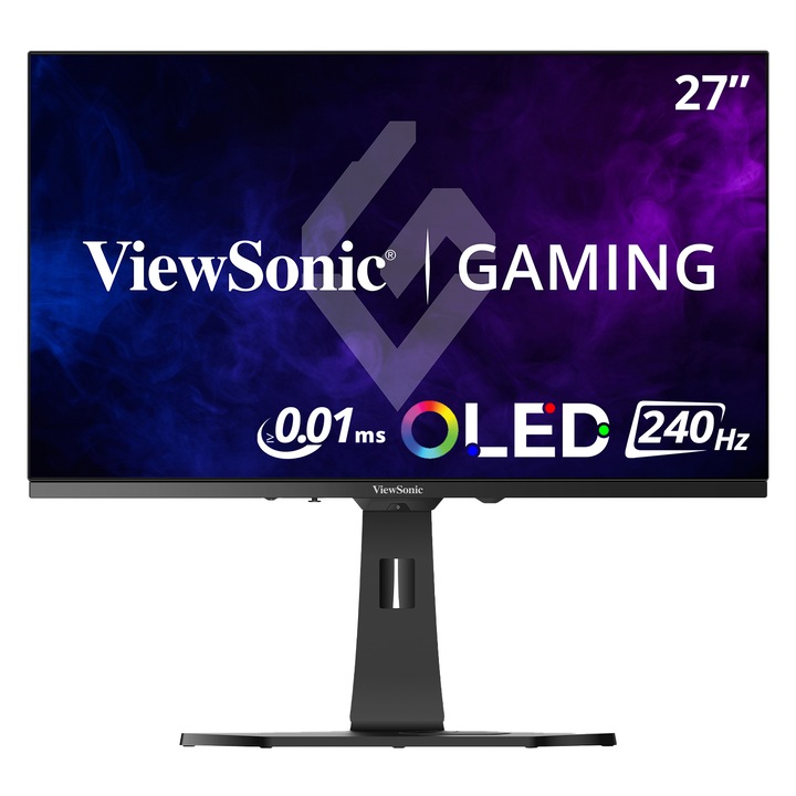 Gaming Monitor Viewsonic XG272-2K-OLED, 27", 2K, OLED, 240 Hz, 0,01 ms, USB C, HDMI, DP, VESA fekete
