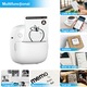 Imprimanta termica portabila, Mini imprimanta portabila, imprimanta autocolanta fara cerneala, mini imprimanta termica fara fir Bluetooth compatibila cu iOS + Android pentru jurnal, memo, fotografie, imprimare Pod Cadouri pentru fete Copii