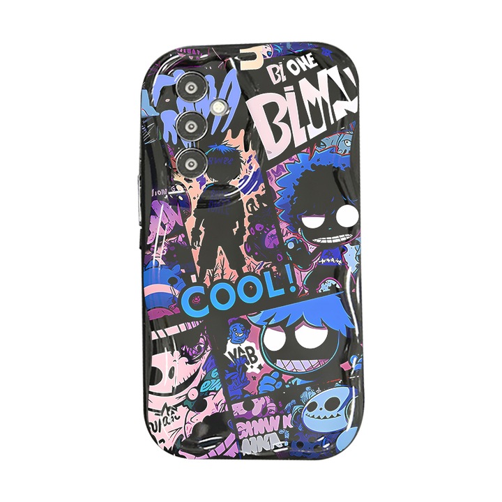 Калъф за телефон, за Samsung Galaxy A54 5G, Модел на вълни, Карикатура