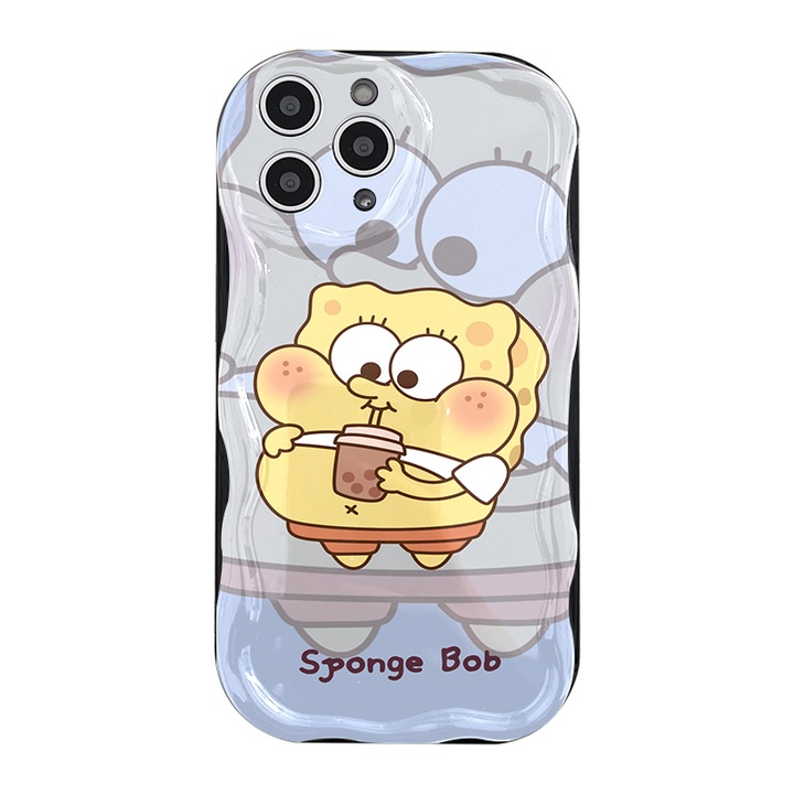 Husa telefon, silicon, personaje desene animate, antiderapanta, pentru iPhone 15 Pro