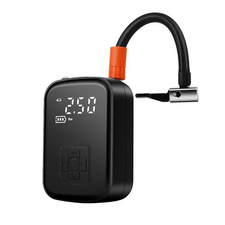 Многофункционална помпа за надуване, наблюдение на налягането в реално време, 4000mAh, LCD, LED осветление