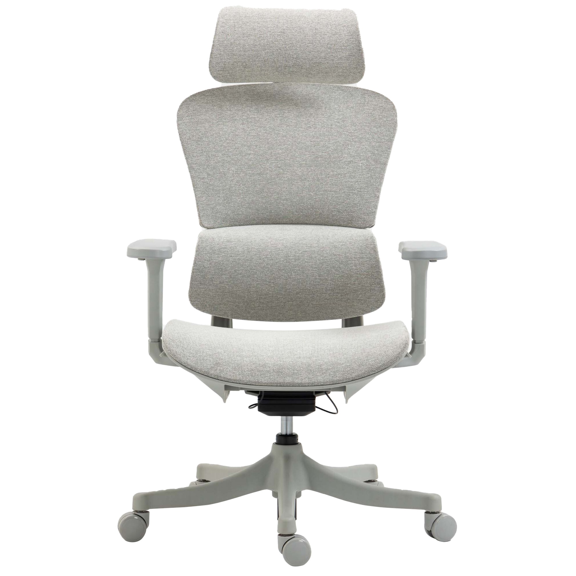 Scaun birou ergonomic Kring Kurt, heavy duty 150 kg, reglaje multiple prin cablu, mesh, Gri