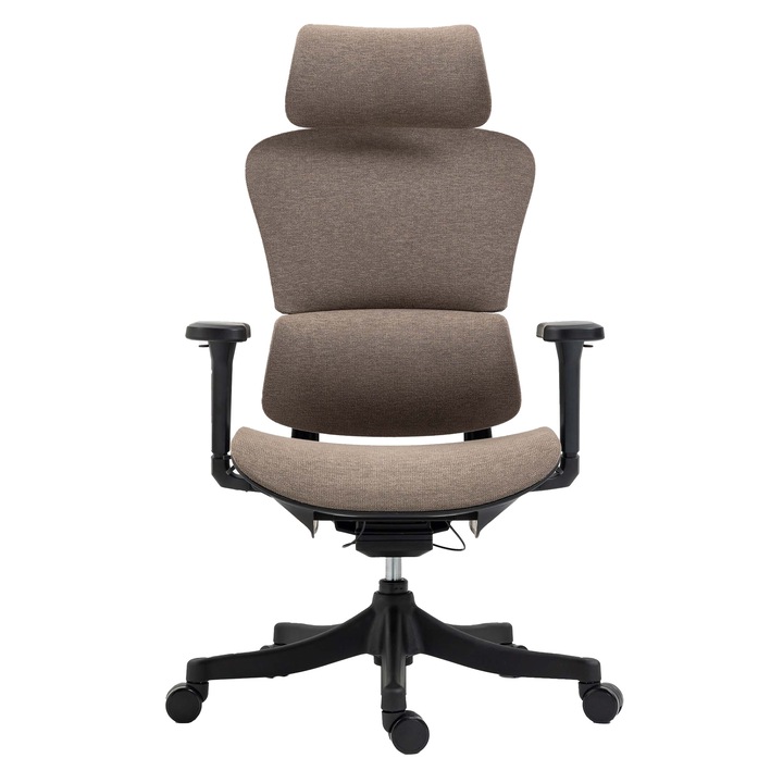 Scaun birou ergonomic Kring Kurt, heavy duty 150 kg, reglaje multiple prin cablu, mesh, Maro