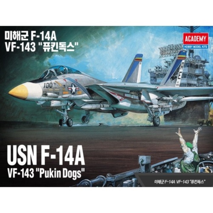 Repülőgépmodell, USN F-14A VF-143 Pukin Dogs, 1/72 méretarány