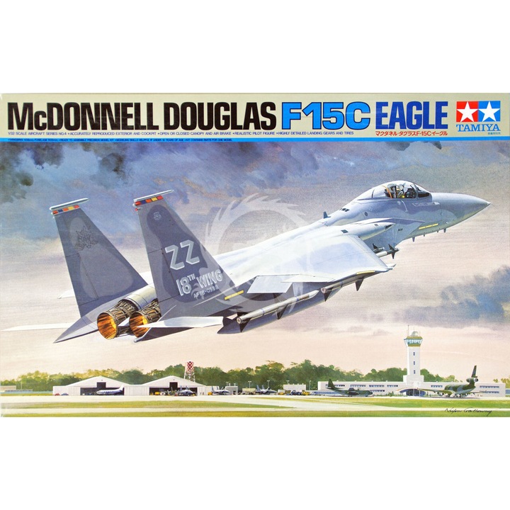 Kit Macheta Aeromodele de construit Tamiya Mc Donnell Douglas F15C Eagle +14 ani 1:32 TAM 60304