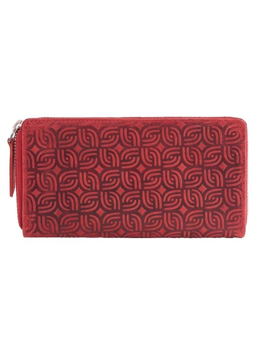 Női pénztárca T-116, Paolo Peruzzi, Természetes bőr, RFID védelem, 20 x 10 x 2 cm, Piros