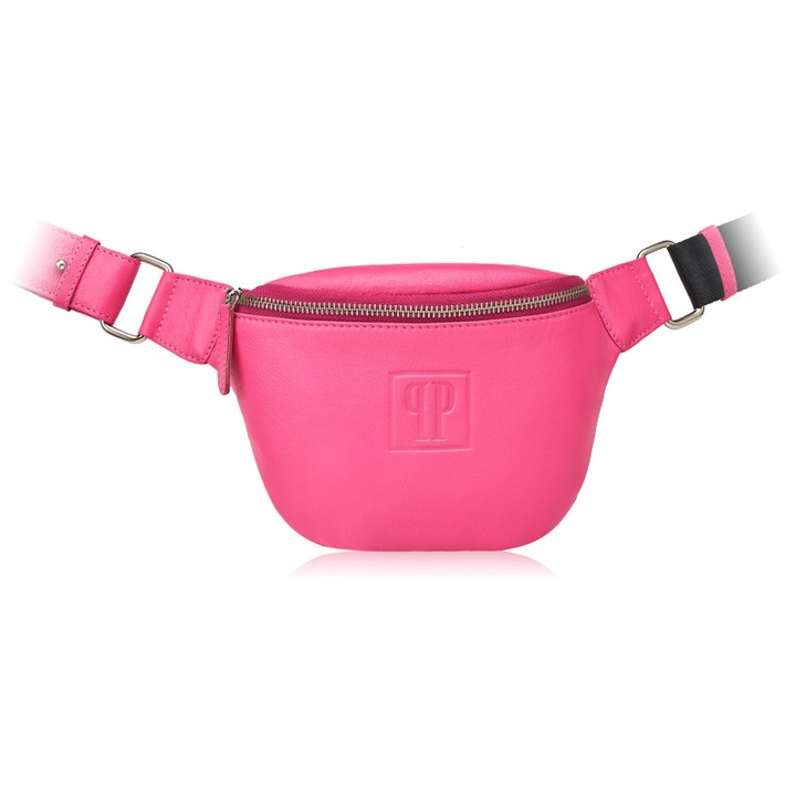 Geanta de dama, Paolo Peruzzi, eleganta din piele, roz, pentru curea si umar T-97-PI