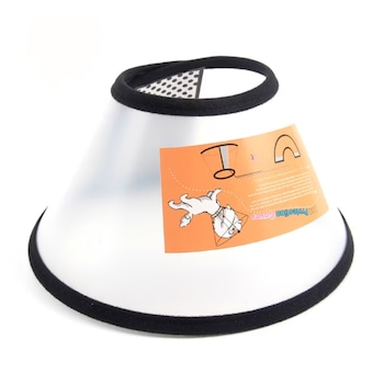Guler reglabil antirupere si lins, protectie dupa operatie, pentru caini si pisici, 34x45cm, multicolor