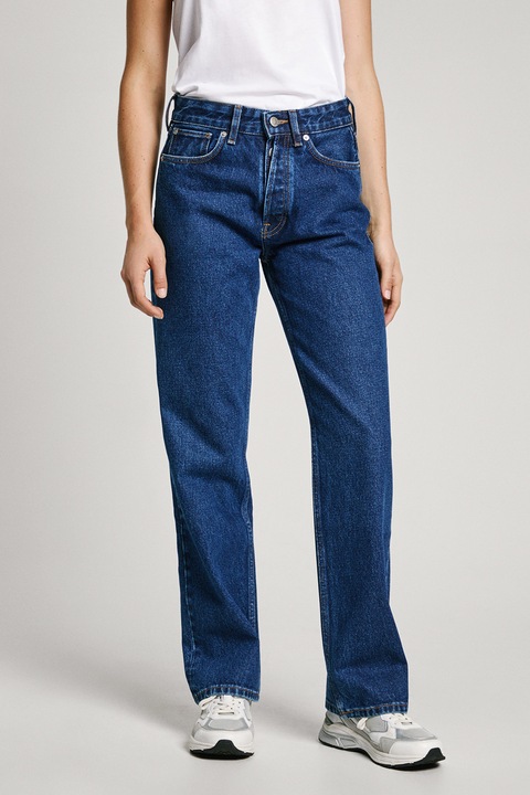 Pepe Jeans London, Прави дънки с висока талия, Тъмносин