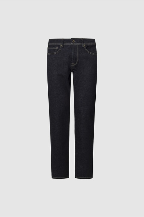 Pepe Jeans London, Дънки с ниска талия и стеснен крачол, Черен