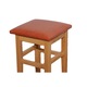 Taburet bucatarie lemn masiv, piele ecologica, Sarcina max 100 kg, Cires