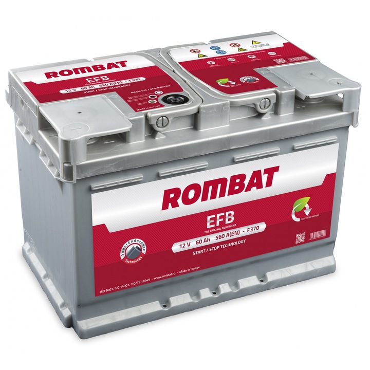 Baterie auto Rombat Efb 60Ah 560A 12V