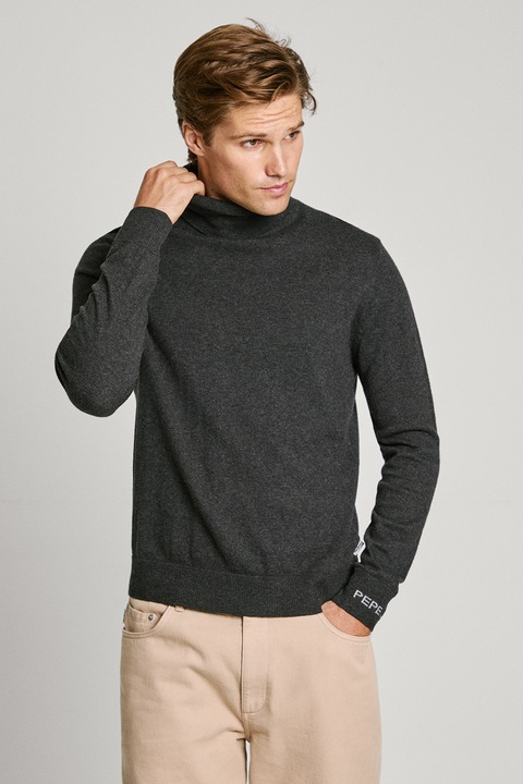 Pepe Jeans London, Finomkötött garbó, Antracitszürke