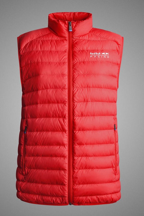 Red Bull Racing by Pepe Jeans London, Vesta matlasata cu guler mediu, Rosu vermillion, L