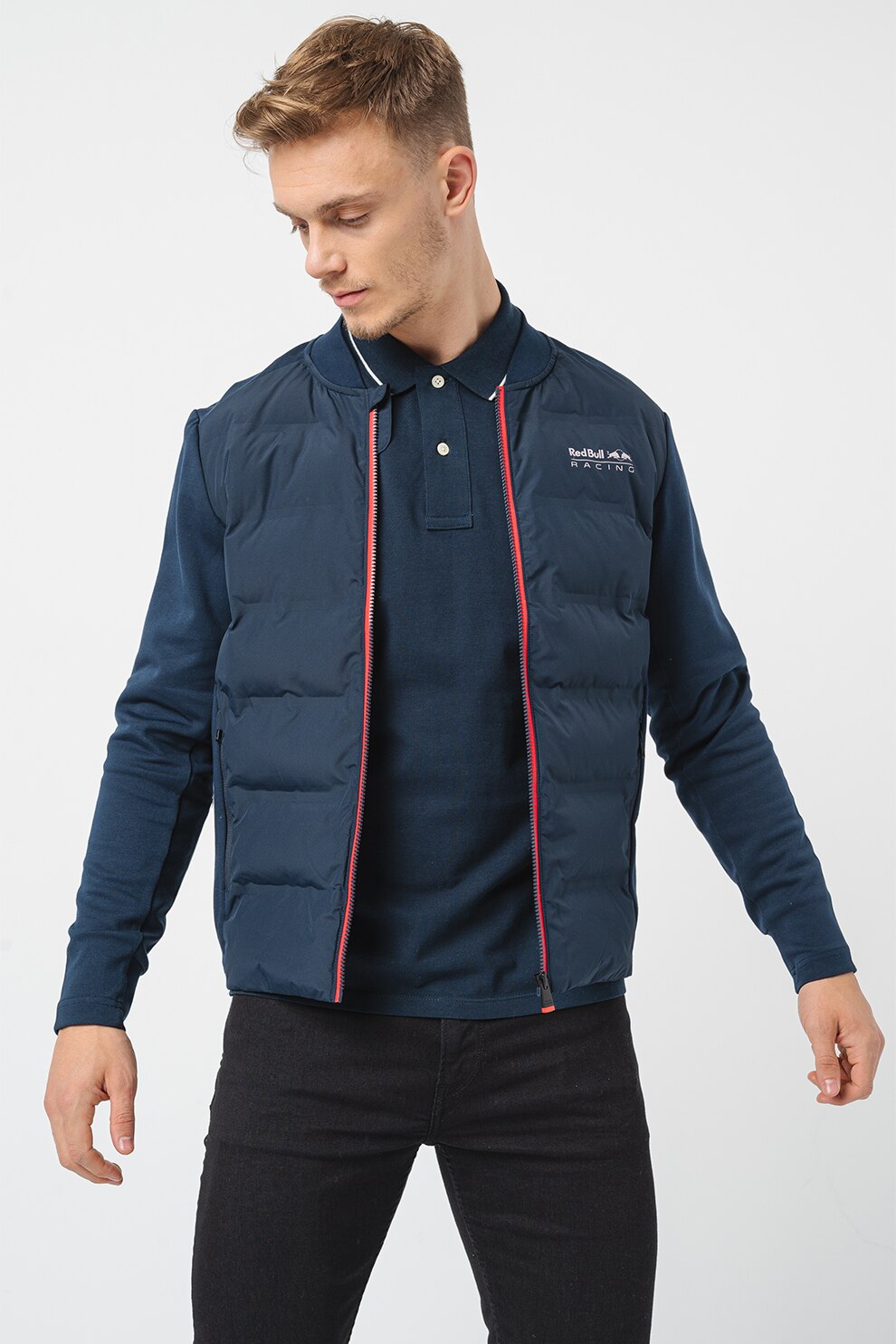 Pepe Jeans London, Jacheta unisex cu logo discret, Bleumarin, S