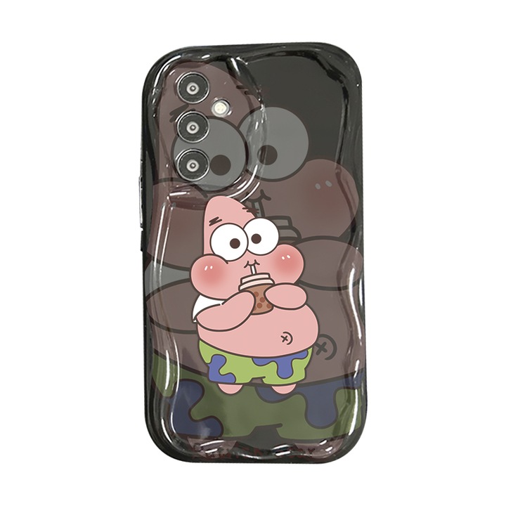 Husa telefon pentru Samsung Galaxy S23, silicon cu model valuri, antiderapanta, multicolor