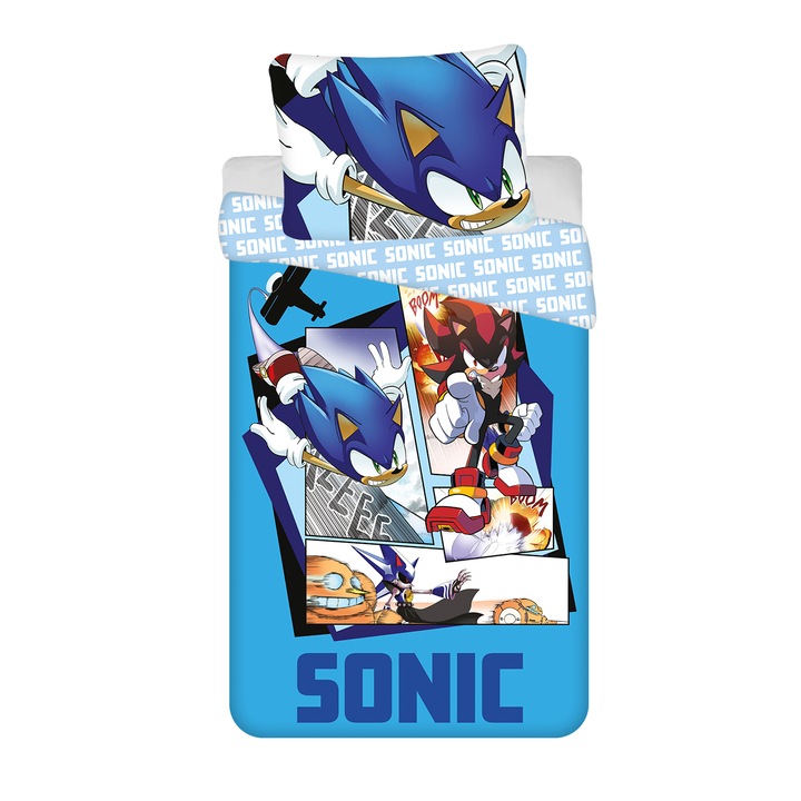 Sonic a sündisznó vs Shadow ágyneműhuzat 140x200 cm 70x90 cm