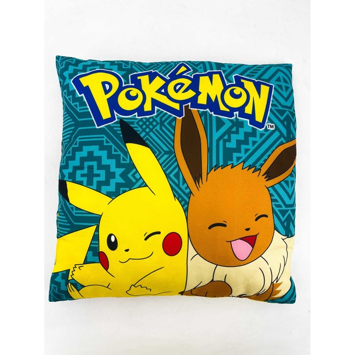 Pokémon, fiú gyerekpárna, 40x40cm